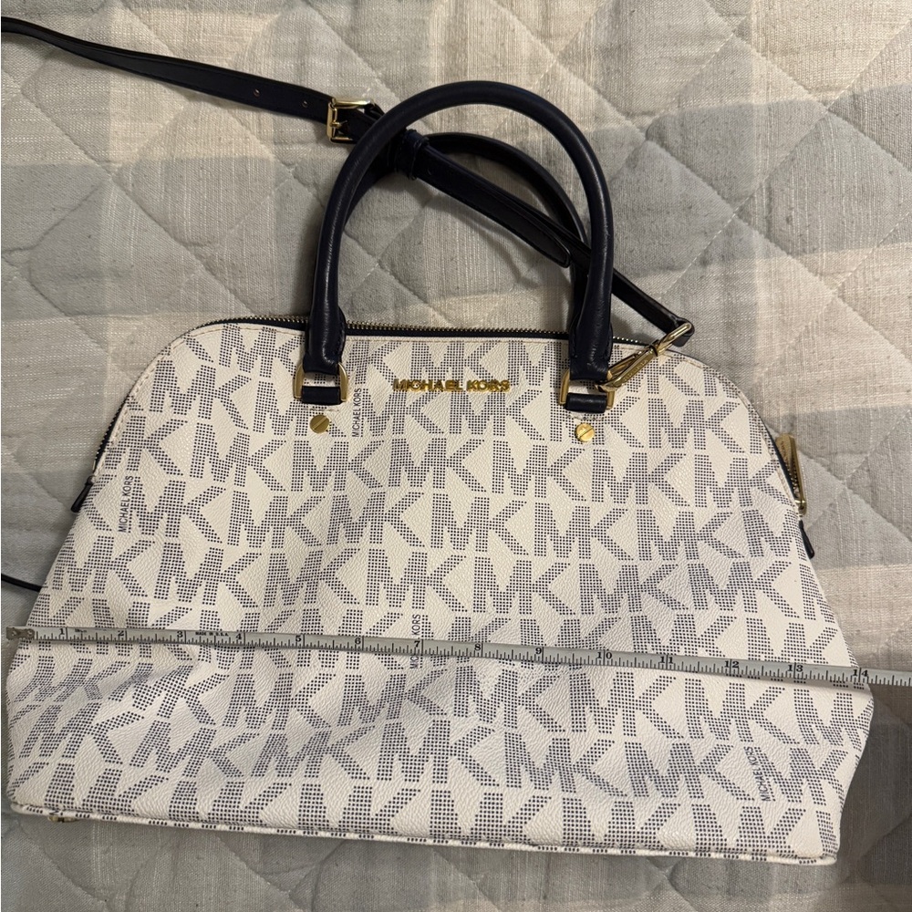 Michael Kors Dome satchel white/navy - Picture 9 of 10